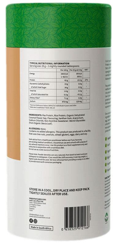 NATURE'S NUTRITION - Plant Protein Vanilla Caramel - 500g