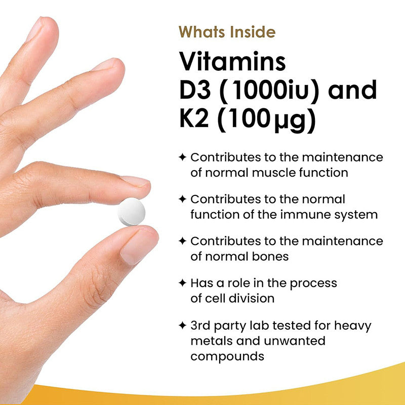NEW LEAF - Vitamin D3 & K2 - 183 Tablets