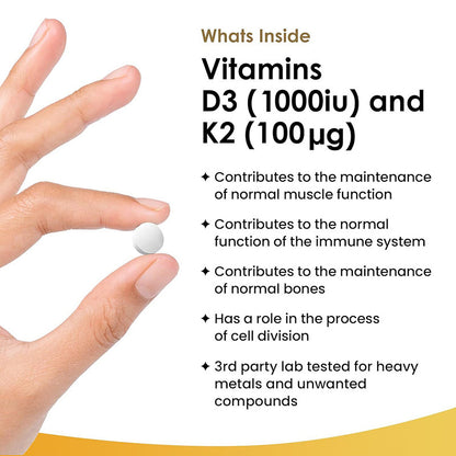 NEW LEAF - Vitamin D3 & K2 - 183 Tablets