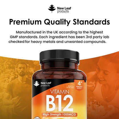 NEW LEAF - Vitamin B12 1000mcg - 120 Tablets