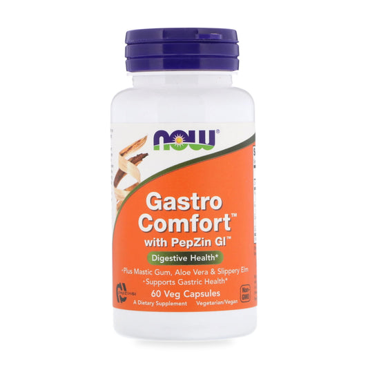 NOW® - Gastro Comfort™ with PepZin GI™ - 60 Veg Capsules | One Life Health
