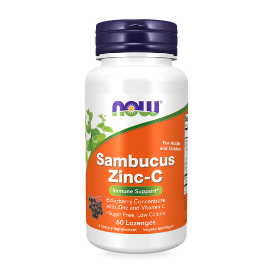 NOW® - Sambucus Zinc-C - 60 Lozenges | One Life Health