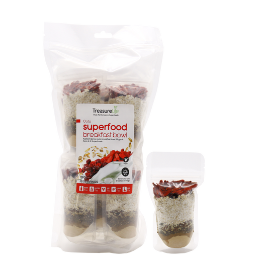 TREASURE LIFE - Organic Oats Superfood Breakfast Bowl - 78g x 10 Servings | One Life Health