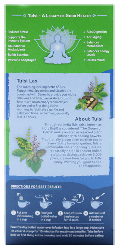 ORGANIC INDIA - Tulsi Lax Tea - 25 Tea Bags | One Life Health
