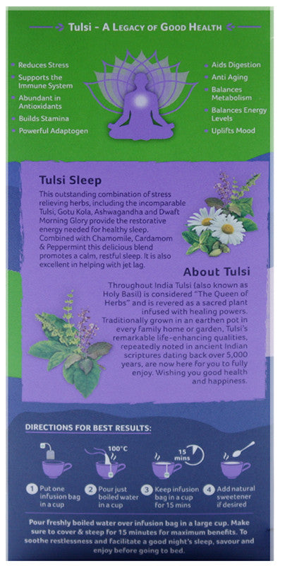 ORGANIC INDIA - Tulsi Sleep Tea - 25 Tea Bags | One Life Health