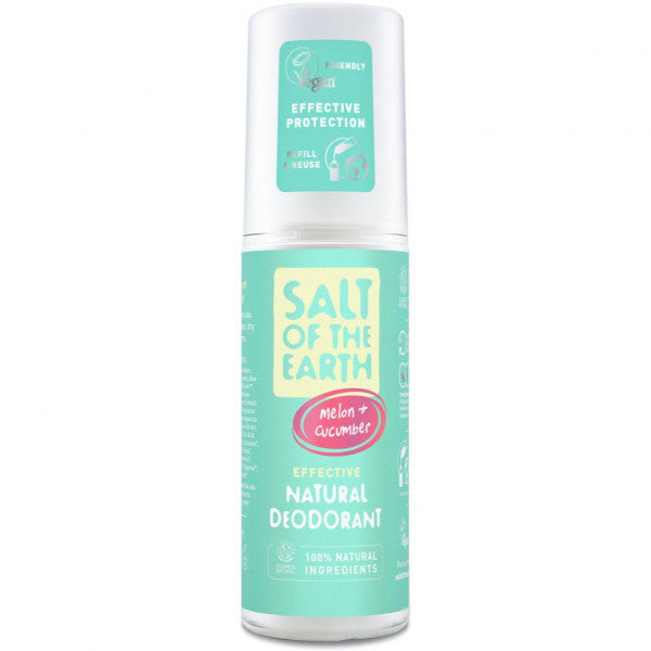 SALT OF THE EARTH - Natural Deodorant Melon & Cucumber - 100ml Spray | One Life Health