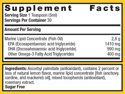 METAGENICS - OmegaGenics Fish Oil EPA-DHA 2400 mg - 150ml | One Life Health