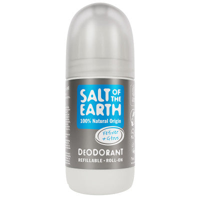 SALT OF THE EARTH - Natural Deodorant Vetiver & Citrus Roll-on - 75ml Refillable | One Life Health