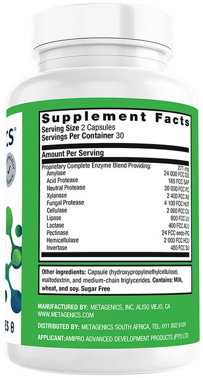 METAGENICS - SpectraZyme Complete - 60 Capsules | One Life Health