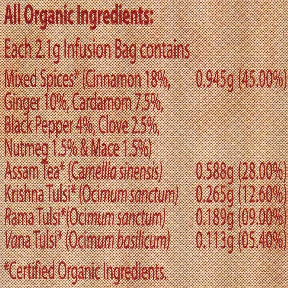 ORGANIC INDIA - Tulsi Masala Chai Tea - 25 Tea Bags | One Life Health