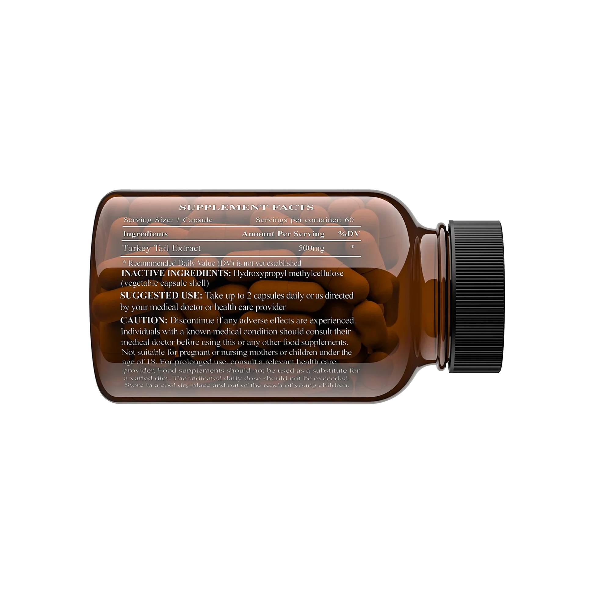 CHARAVA - Turkey Tail 500mg - 60 Veg Capsules | One Life Health