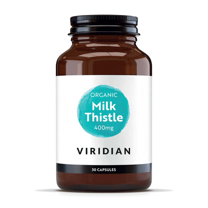 VIRIDIAN - Organic Milk Thistle 400mg - 30 Veg Capsules | One Life Health