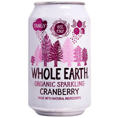 WHOLE EARTH - Organic Sparkling Cranberry - 330ml | One Life Health