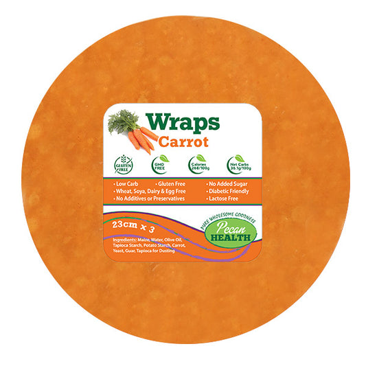PECAN HEALTH - Wraps Carrot - 23cm x 3 | One Life Health