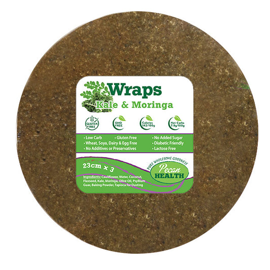 PECAN HEALTH - Wraps Kale & Moringa - 23cm x 3 | One Life Health