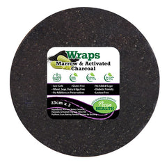 PECAN HEALTH - Wraps Marrow & Activated Charcoal - 23cm x 3