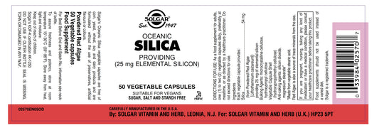 SOLGAR - Oceanic Silica 25 mg – 50 Vegetable Capsules | One Life Health