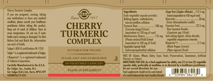 SOLGAR - Cherry Turmeric Complex Vegetable 60 Capsules | One Life Health