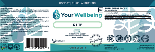 YOUR WELLBEING - 5-HTP 60 Capsules | One Life Health