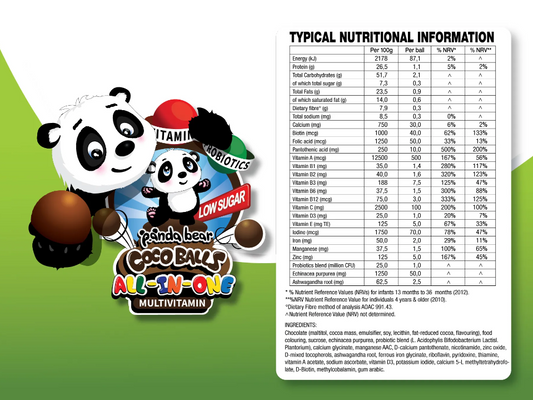 PANDA BEAR FOR KIDS - All-In-One Cocoballs 60 Servings | One Life Health