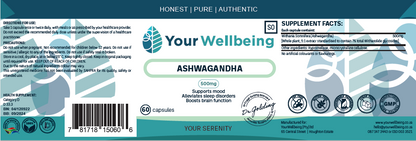 YOUR WELLBEING - Ashwagandha 60 Capsules | One Life Health