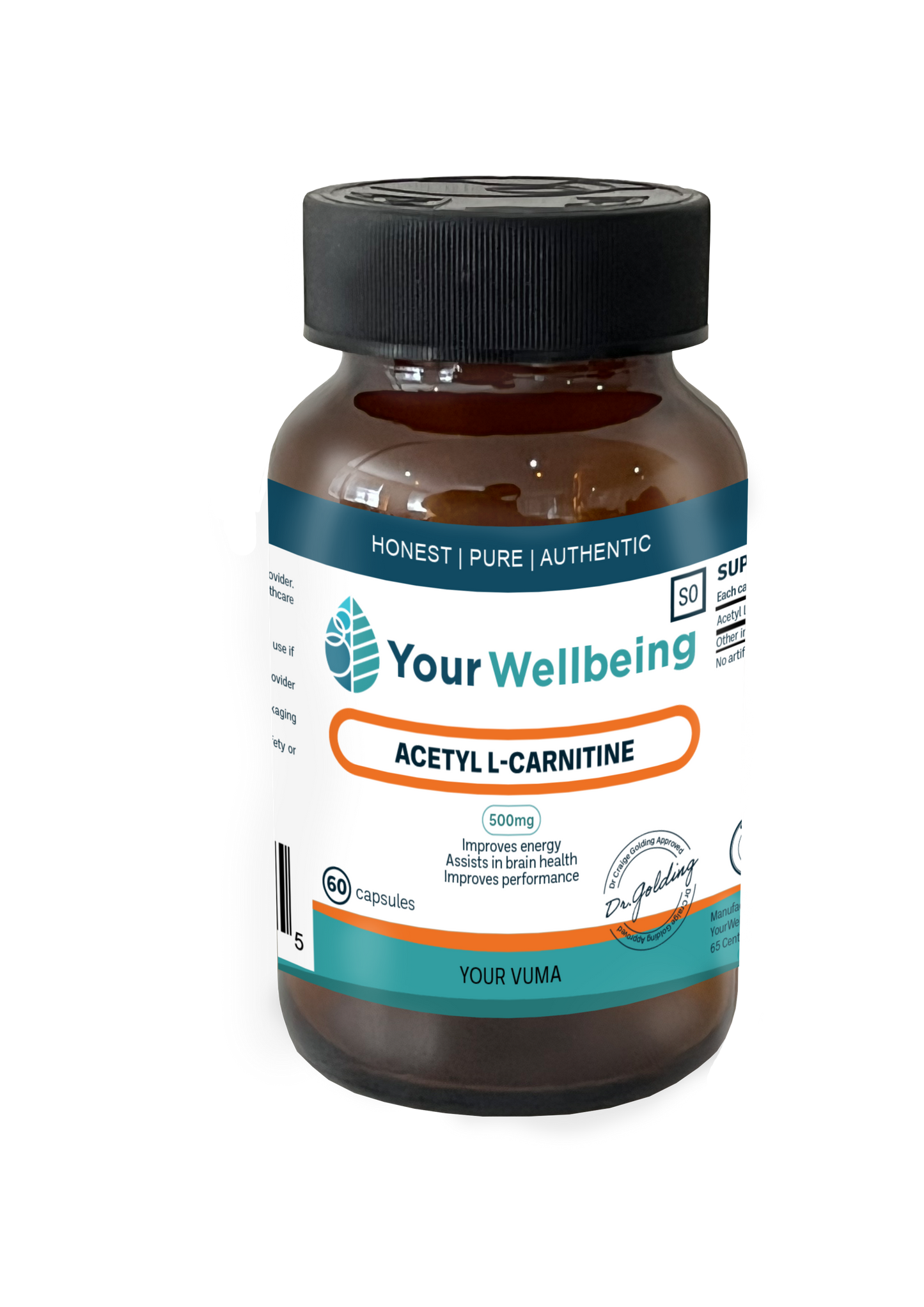 YOUR WELLBEING - Acetyl L-Carnitine 60 Capsules | One Life Health