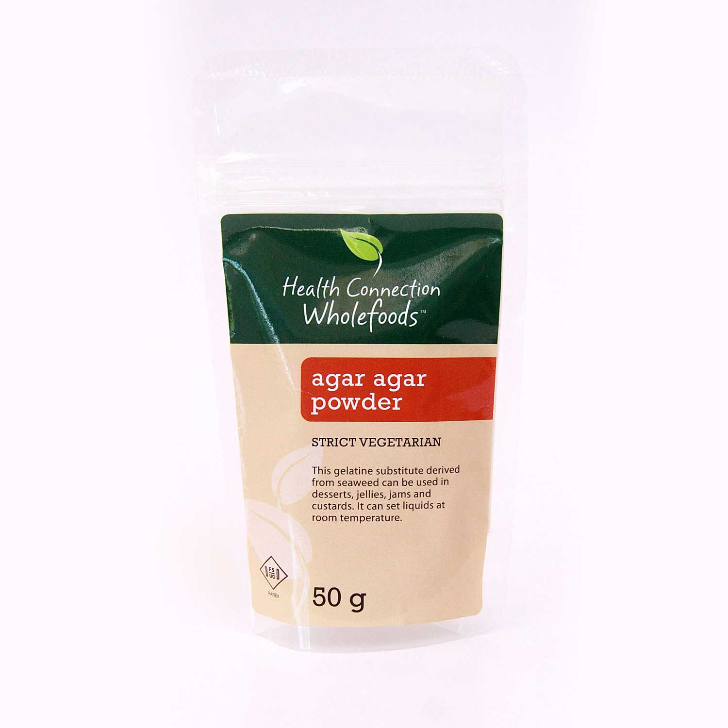 HEALTH CONNECTION WHOLEFOODS - Agar Agar Powder - 50g | One Life Health