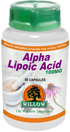 WILLOW - Alpha Lipoic Acid 100mg - 50 Capsules