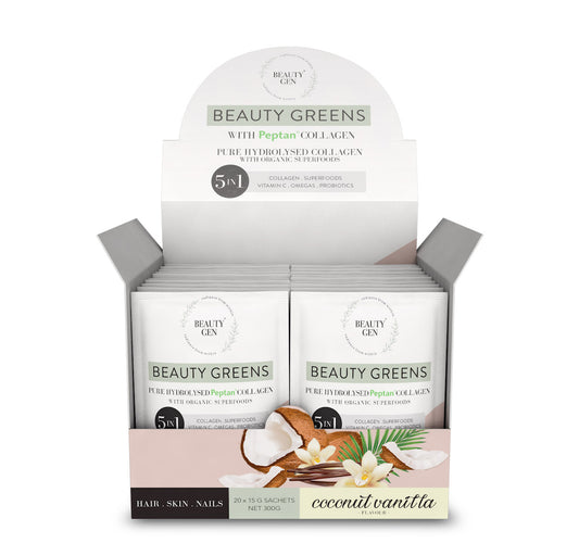 BEAUTY GREENS - Collagen Coconut Vanilla Sachets - 15g | One Life Health
