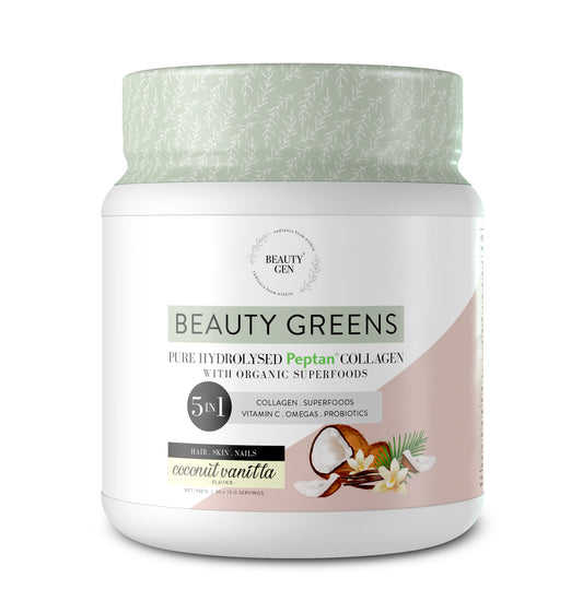 BEAUTY GREENS - Collagen Coconut Vanilla - 450g | One Life Health