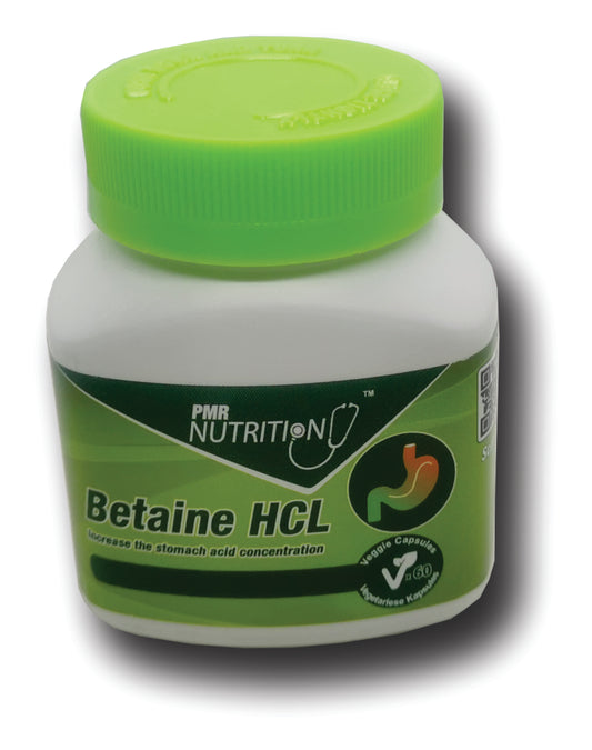 PMR NUTRITION - Betaine HCL - 60 Capsules | One Life Health
