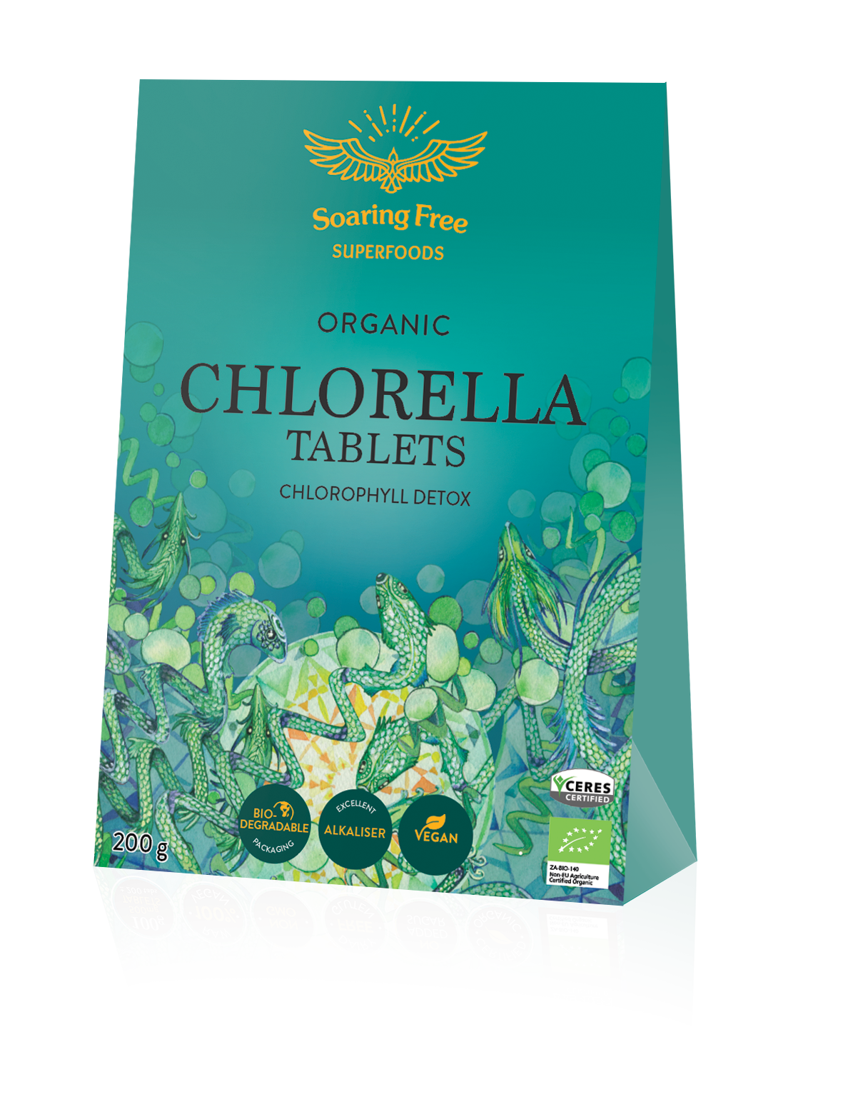 SOARING FREE SUPERFOODS - Chlorella Tablets, Organic - 200g | One Life Health