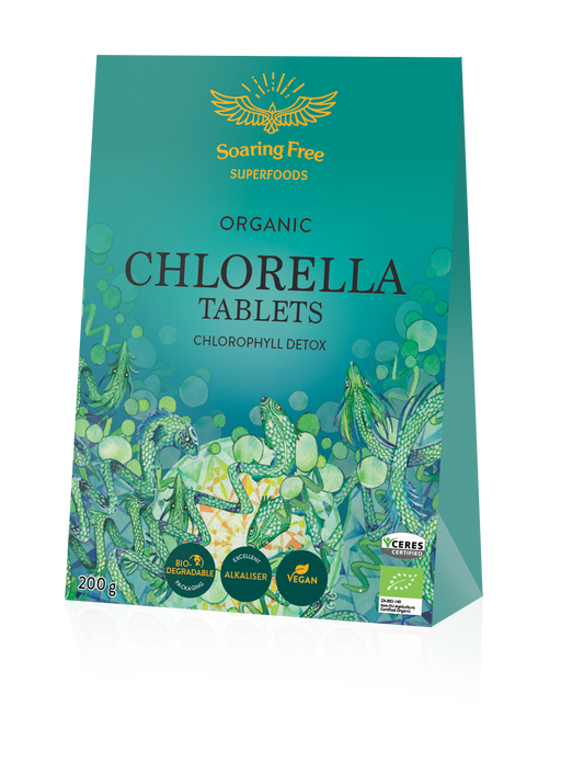 SOARING FREE SUPERFOODS - Chlorella Tablets, Organic - 200g | One Life Health