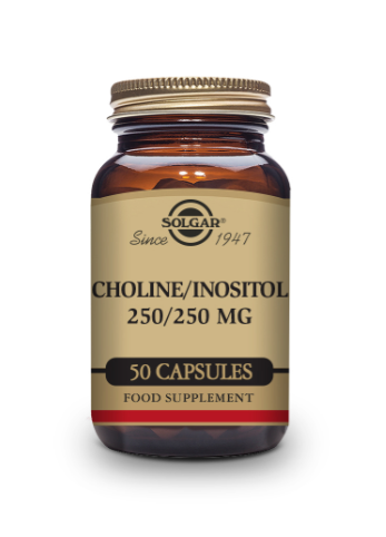 SOLGAR - Choline 250 mg / Inositol 250 mg – 50 Vegetable Capsules | One Life Health