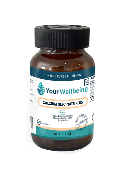 YOUR WELLBEING - Calcium Glycinate-Plus 60 Capsules | One Life Health