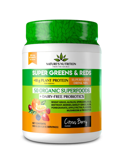 NATURE'S NUTRITION - Citrus Berry Superfoods Drink Mix 500g | One Life Health