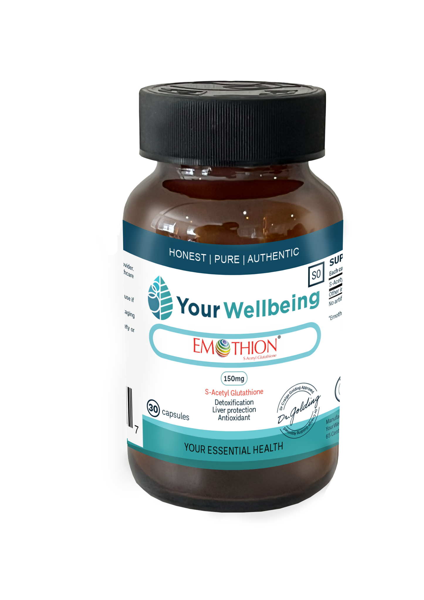 YOUR WELLBEING - Emotion (S-Acetyl Glutathione) 150mg 30 Capsules | One Life Health