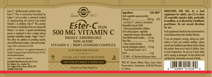 SOLGAR -  Ester-C Plus 500mg - 100 Capsules | One Life Health