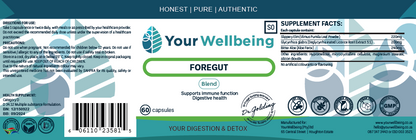 YOUR WELLBEING - Foregut 60 Capsules | One Life Health