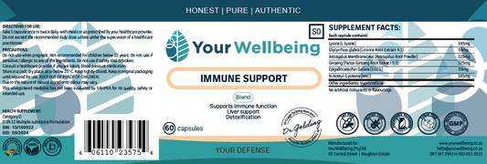 YOUR WELLBEING - Immune Support 60 Capsules | One Life Health
