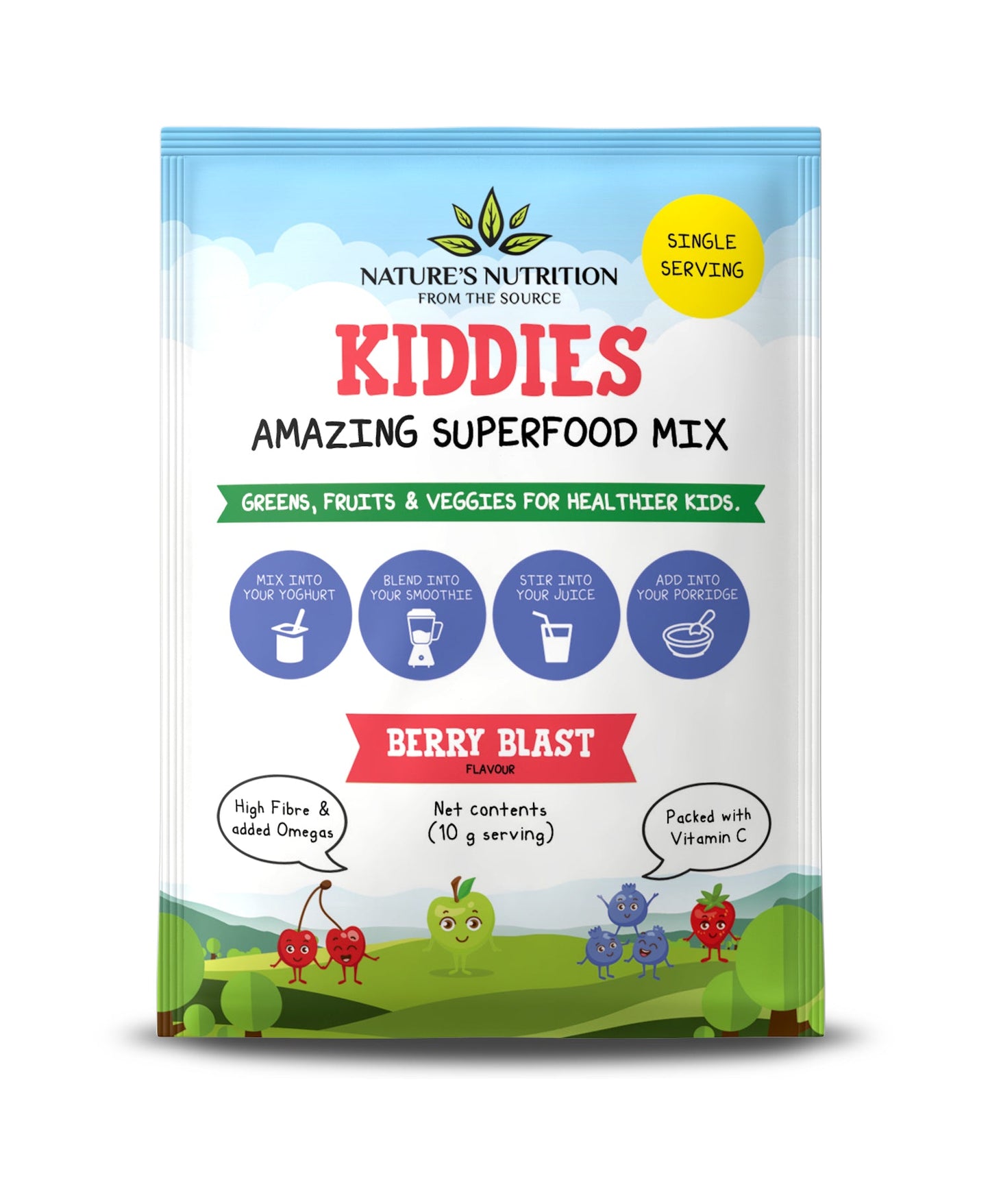 NATURE'S NUTRITION - Kiddies Superfoods Drink Mix Berry Blast Sachets | One Life Health