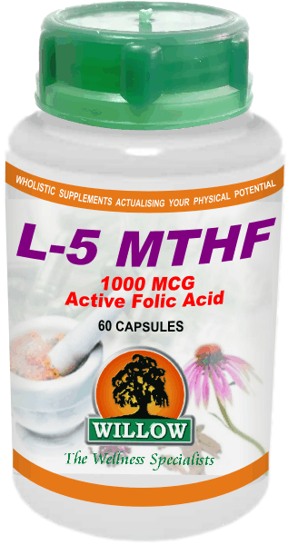 WILLOW - L-5 MTHF - 60 Capsules | One Life Health