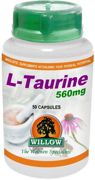 WILLOW - L-Taurine 560mg - 50 Capsules | One Life Health