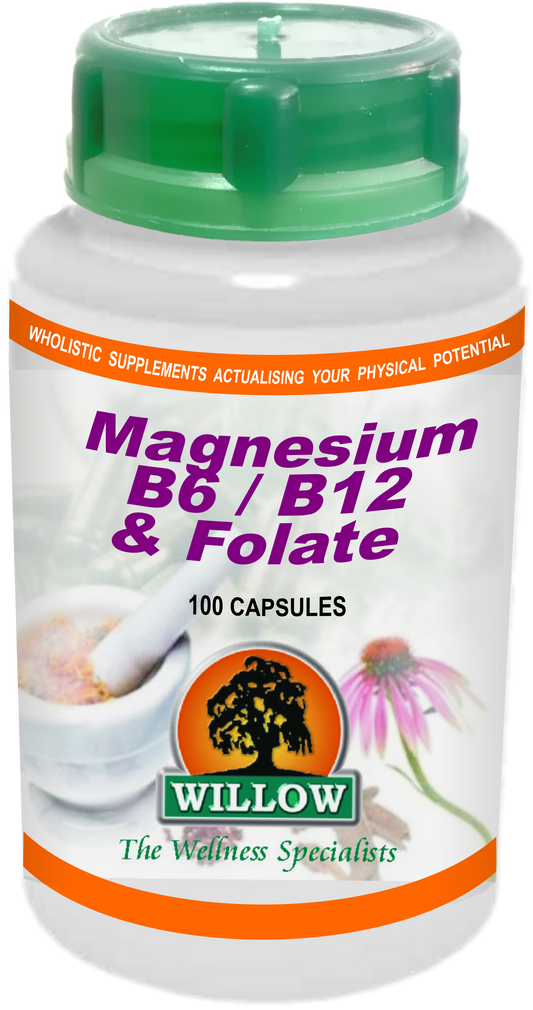 WILLOW - Mag B6 B12 Folate - 100 Capsules | One Life Health