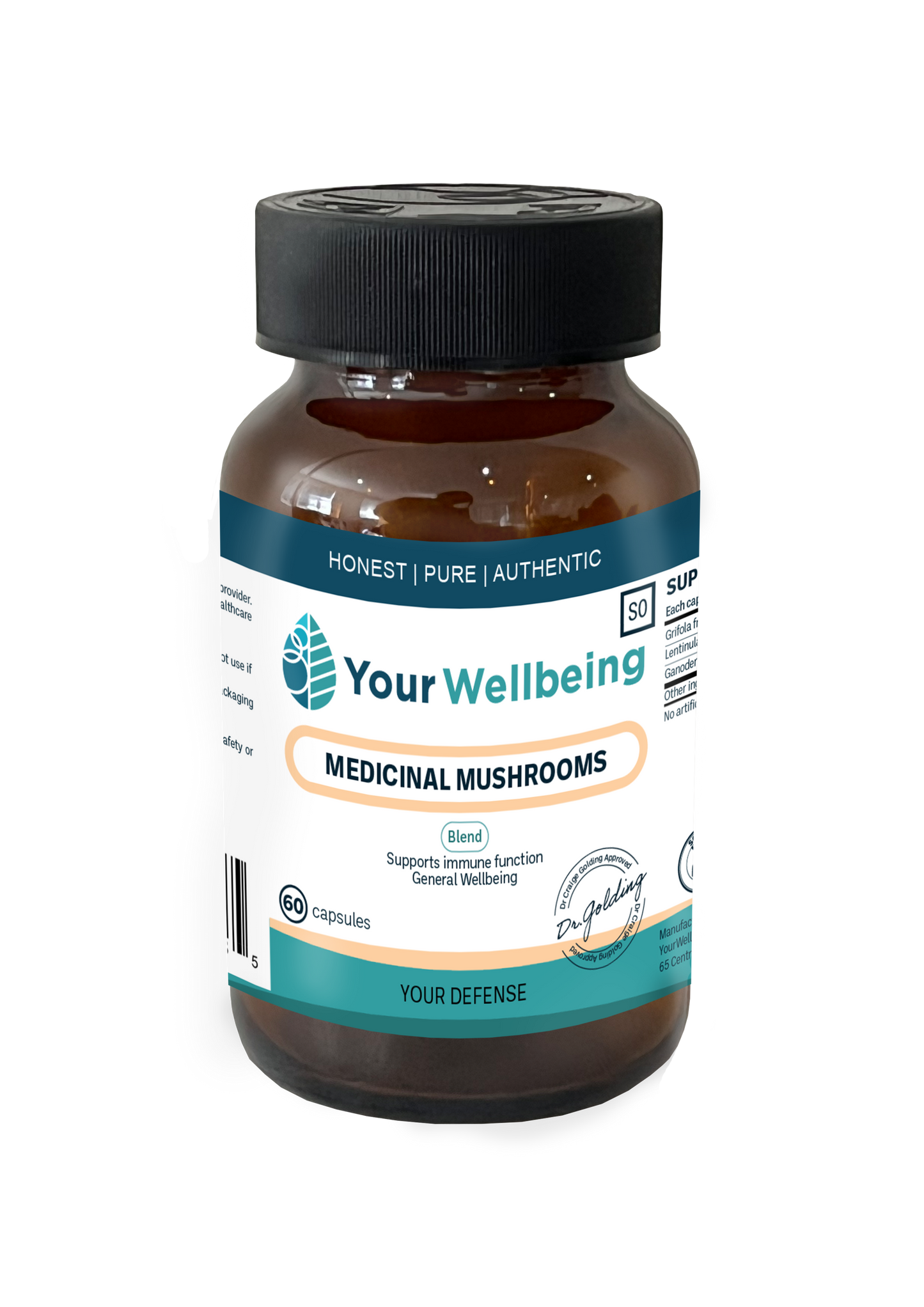 YOUR WELLBEING - Medicinal Mushrooms - 60 Capsules | One Life Health