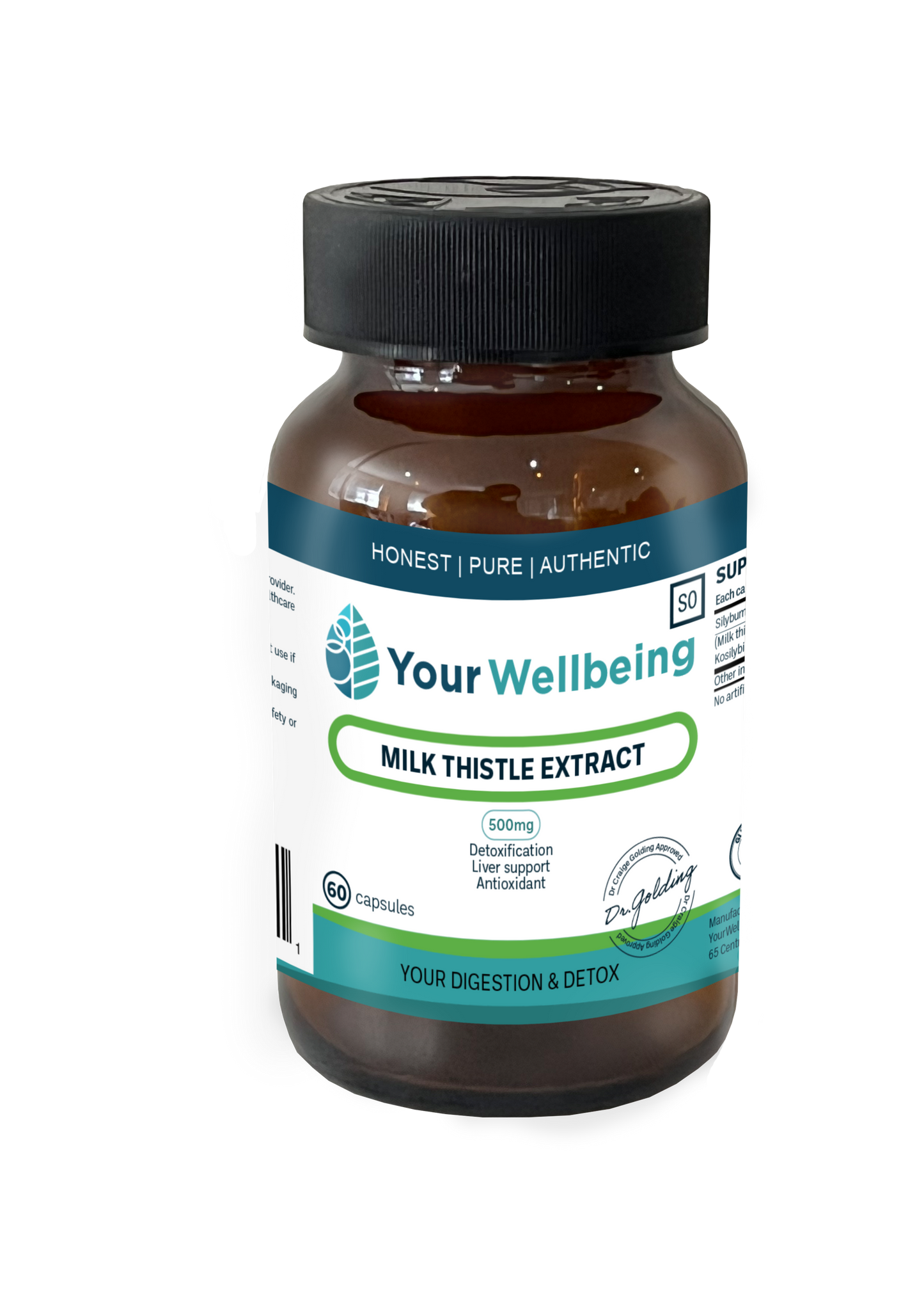 YOUR WELLBEING - Milk Thistle Extract 60 Capsules | One Life Health