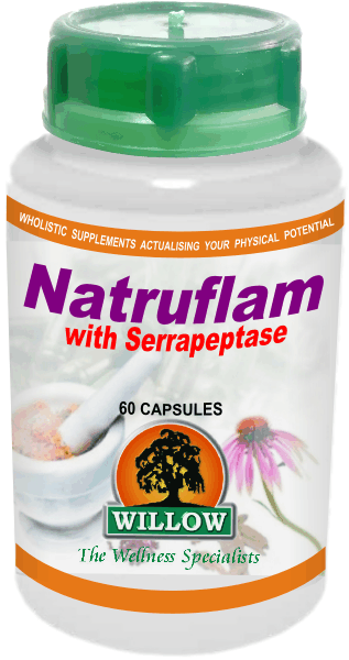WILLOW - Natruflam with Serrapeptase - 60 Capsules | One Life Health