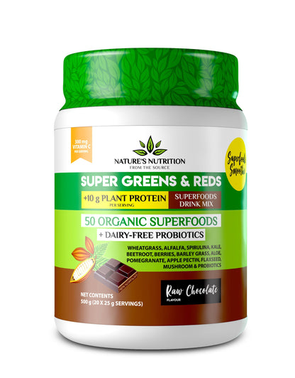 NATURE'S NUTRITION - Raw Chocolate Superfoods Drink Mix 500g | One Life Health