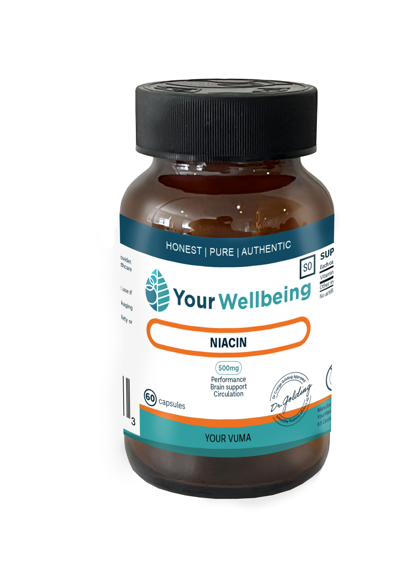 YOUR WELLBEING - Niacin 60 Capsules | One Life Health