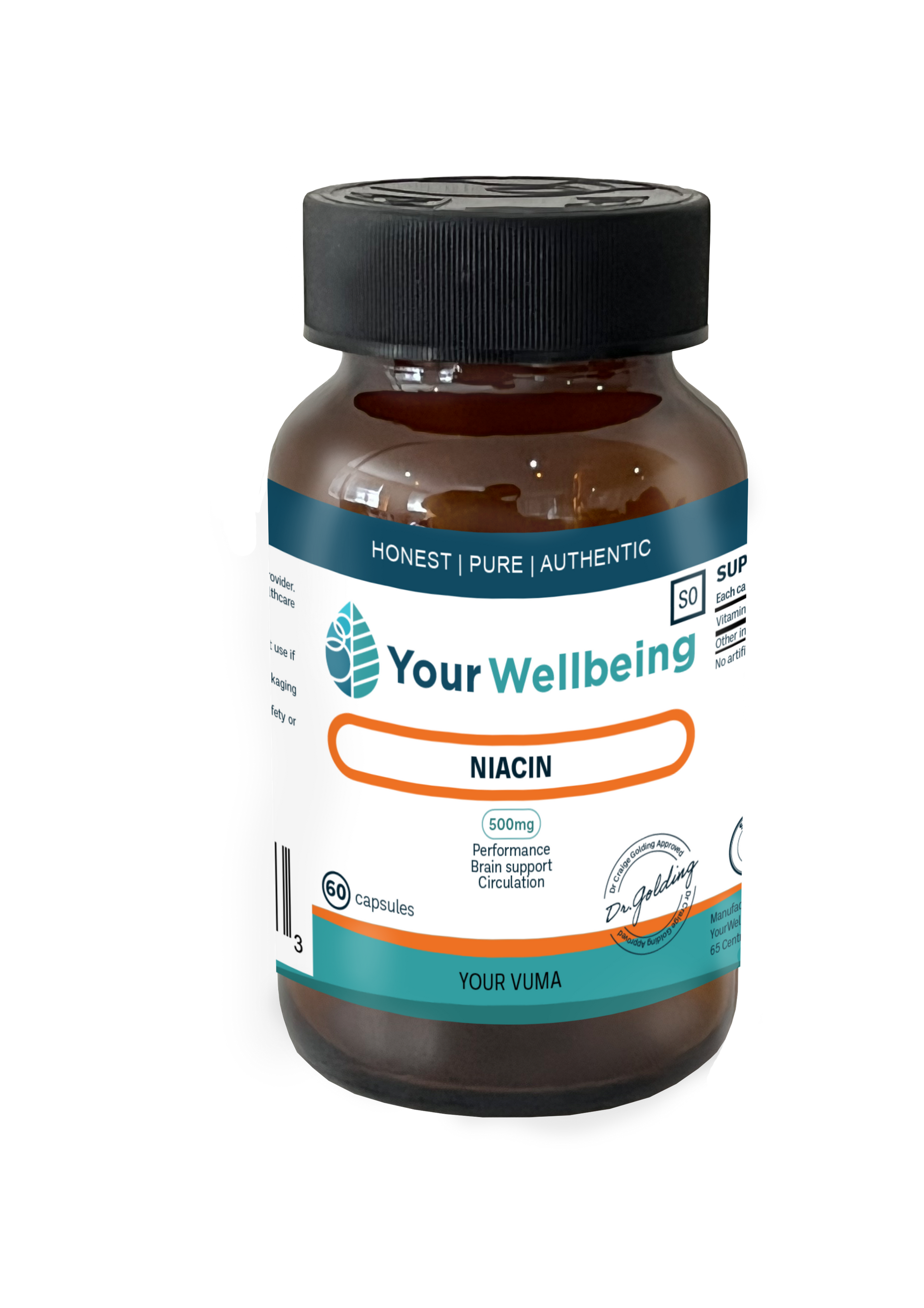 YOUR WELLBEING - Niacin 60 Capsules | One Life Health